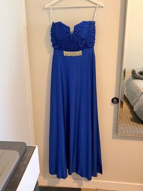 Sherri Hill Royal Blue Evening Gown/Prom Maxi Dress
